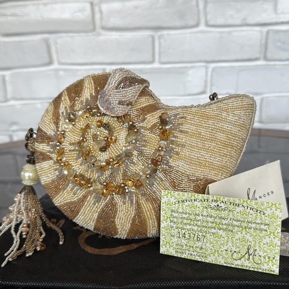 Mary Frances Beaded & Pearls Shell-Shaped Clutch - Picture 9 of 9